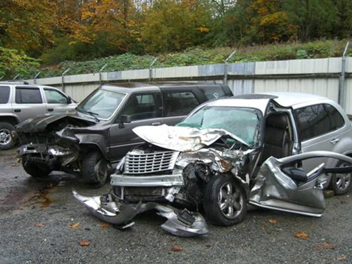 Smashed PT Cruiser