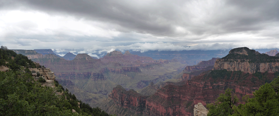 Panorama North Rim Grand Canyon near Lodge