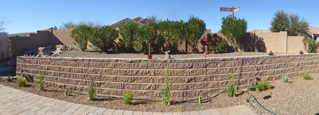 Replanted patio beds