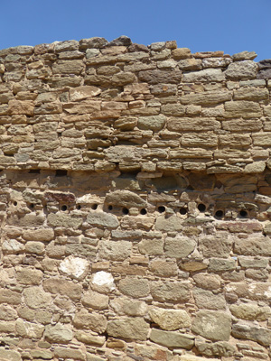 Ceiling post holes Aztec Ruins NM