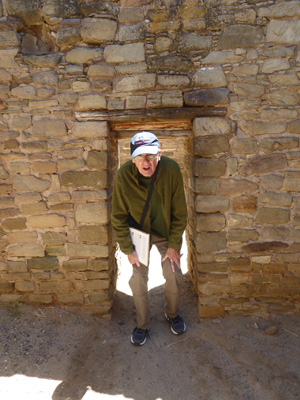 Walter Cooke low doorway Aztec Ruins NM