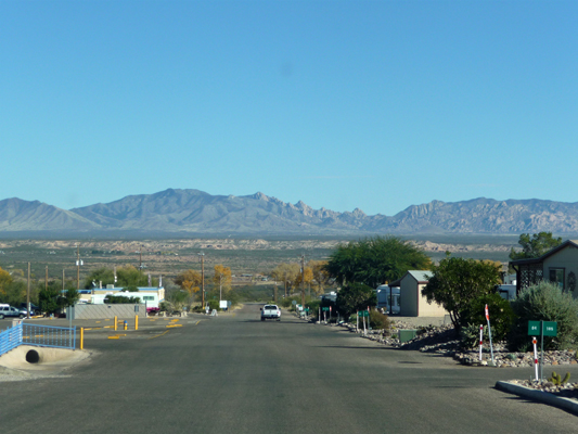 Dragoon Mts from Saguaro Co-op Benson AZ