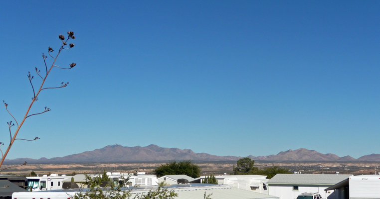 Dragoon Mts from Saguaro Co-op Benson AZ