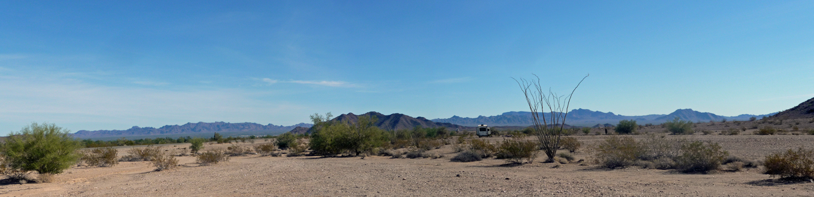 Campsite view Dome Rock Quartzsite AZ