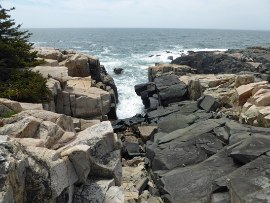 Surf rocks Schoodic Pen.