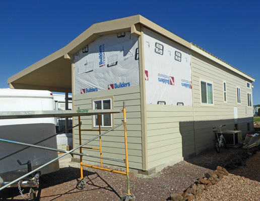 Siding on shed