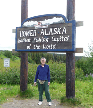 Walter Cooke Welcome to Homer Alaska sign