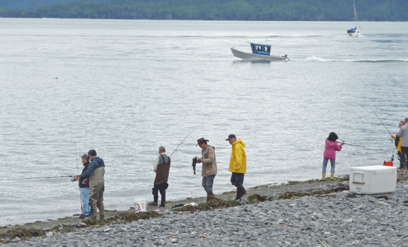 Fisherman with fish Homer Spit Alaska