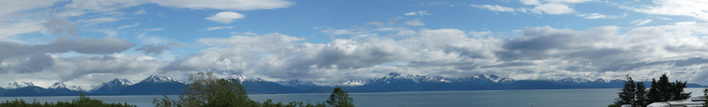 View from Oceanview RV Park Homer Alaska
