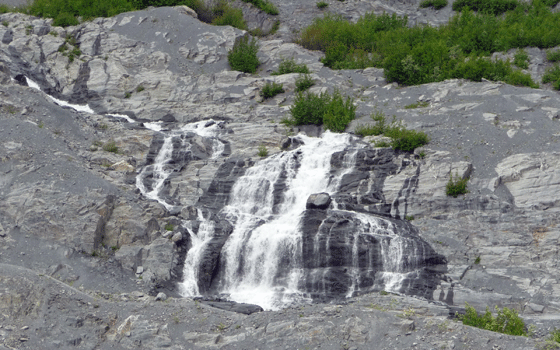 Waterfall at Worthington Glacier Alaska