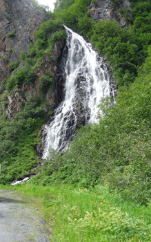 Horsetail falls Alaska