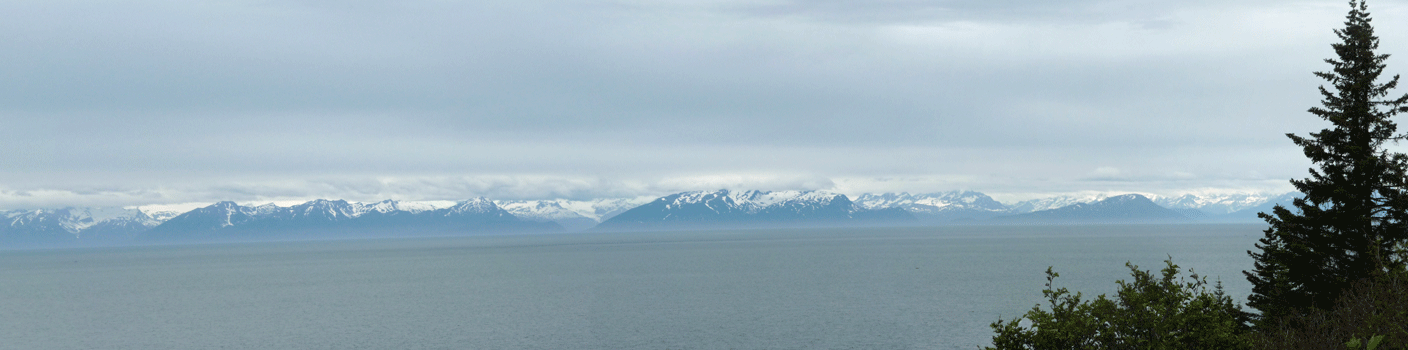 Katmai Range along Cook Inlet Alaska