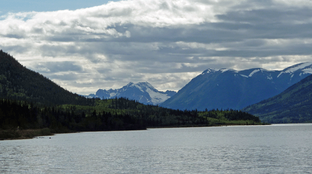 View from fishing pier Carcross Yukon