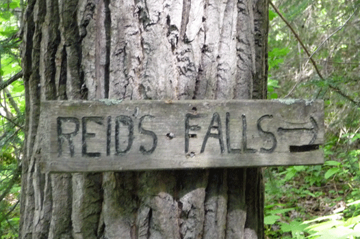 Reid Falls old sign Skagway