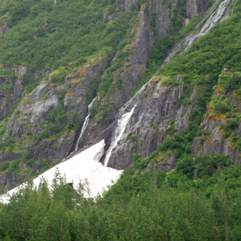 Waterfalls by Bear Glacier Highway 37A BC