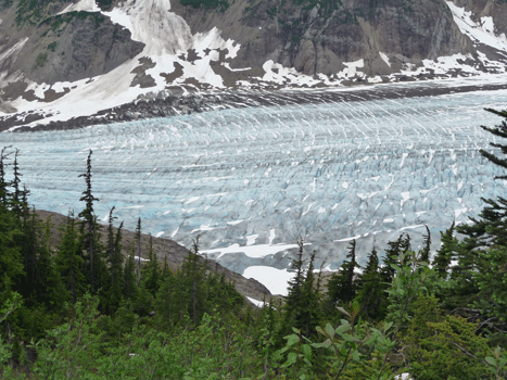 Blue ice in Salmon Glacier BC
