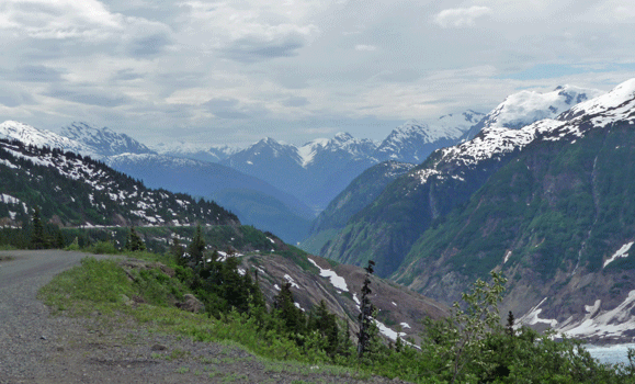 Vew to west from Salmon Glacier road BC