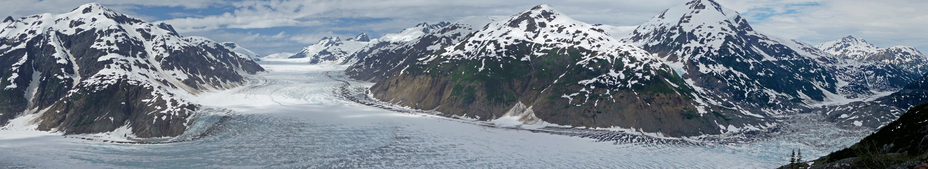 Panorama view of Salmon Glacier BC