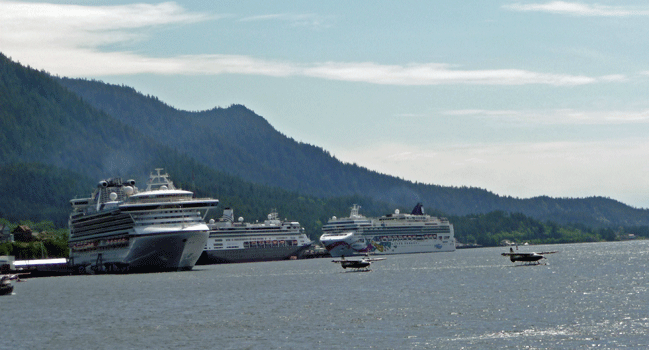 Cruise ships in Ketchikan