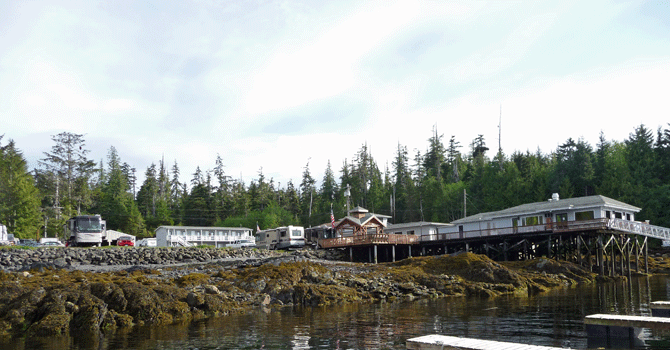 Low tide at Clover Pass Resort
