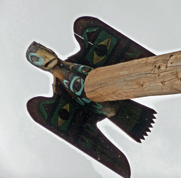 Detail of Totem Bite Totem Ketchikan AK