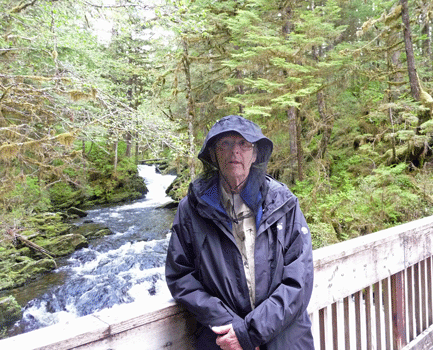 Walter Cooke with head net Lunch Creek Falls Ketchikan AK
