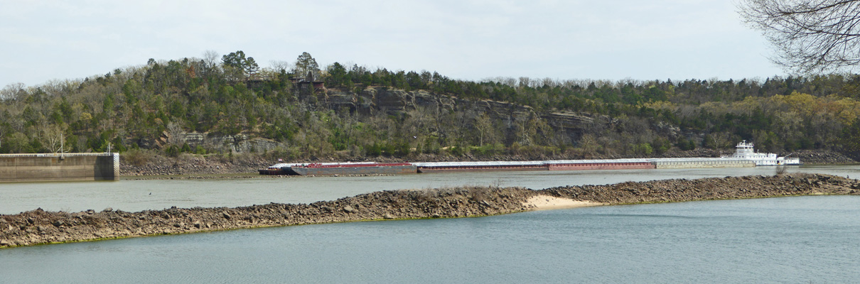 Barge on Arkansas River