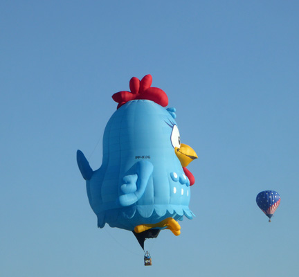 Blue chicken balloon
