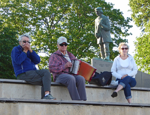 Harmonica and button accordion players