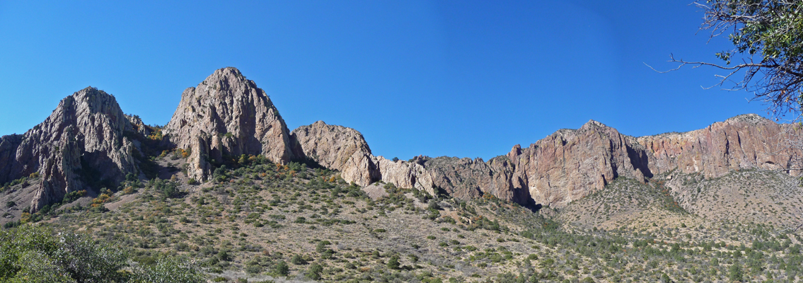 Chisos Mts from Chisos Basin Rd