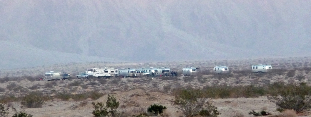 Flock of Airstreams at Pegleg Anza Borrego