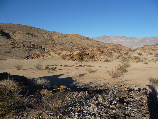 Stone snake near Pegleg Anza Borrego