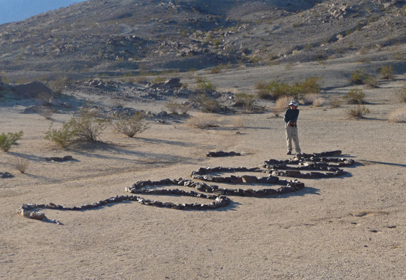 Walter Cooke and the great stone snake Anza Borrego