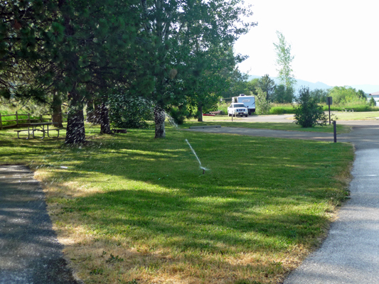 Impulse sprinkler at Buttercup Campground Lake Cascade SP