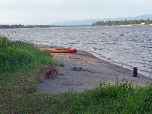 Beach at Buttercup Campground Lake Cascade SP