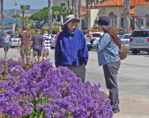 Walter and Tracy Cooke with sea statice at La Jolla CA