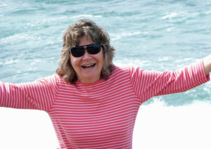 Sara Schurr on the rocks at La Jolla CA