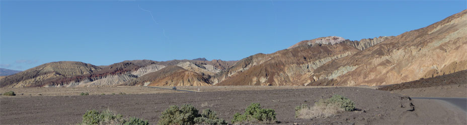 Panorama north of Artists Drive Death Valley National Park CA
