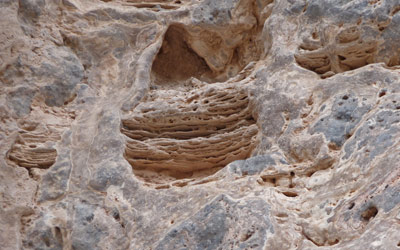 Rock formation in Titus Canyon Narrows Death Valley National Park CA