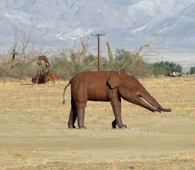 Gomphothere sculpture Borrego CA