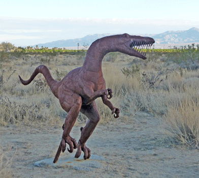 Velociraptor sculptures Borrego Springs, CA