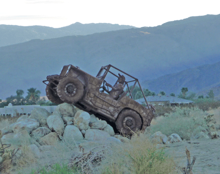 1946 Willy’s Jeep sculpture Borrego Springs CA