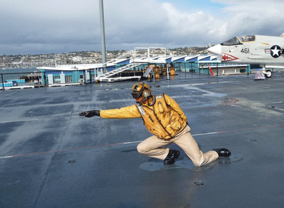 Flight deck mannequin USS Midway