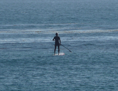 Stand-up paddle boarder Refugio State Beach CA
