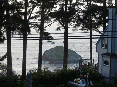 View from Sounds of the Sea RV Park Trinidad CA