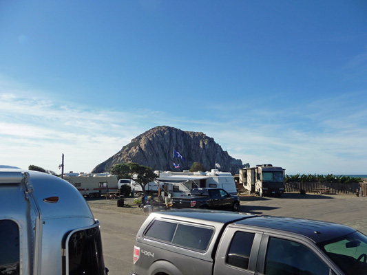 Campsite View from Morro Dunes RV Park CA