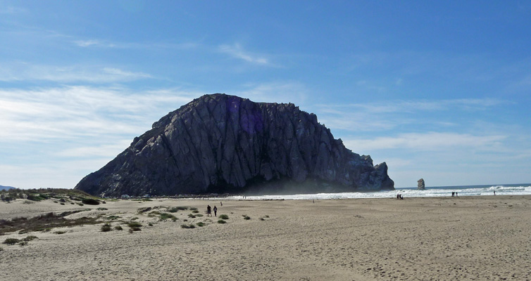 Morro Rock from Morro Dunes CA