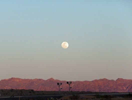 Moonrise at Salton Sea