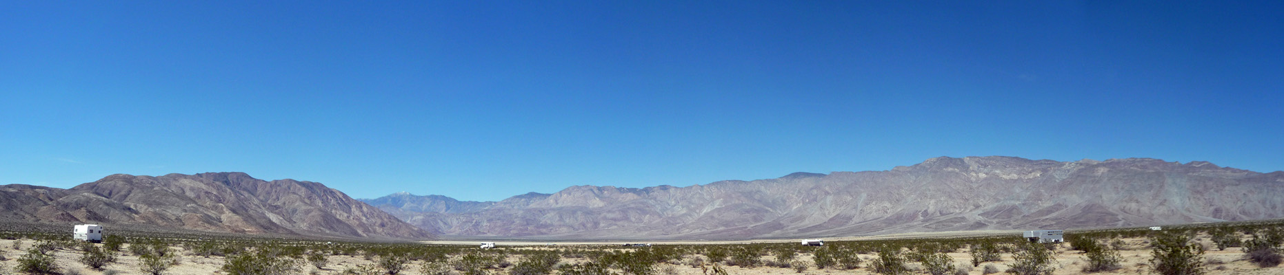 Campsite panorama Rock House Road Anza Borrego