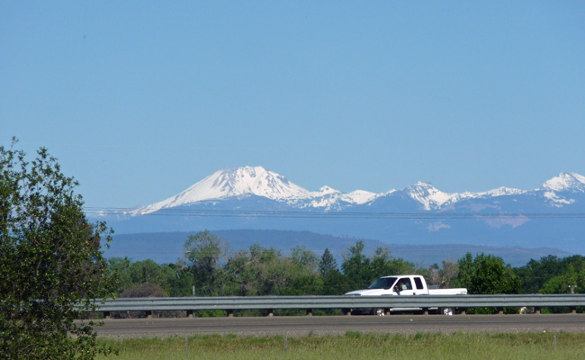 Mt Lassen from I-5 Redding CA